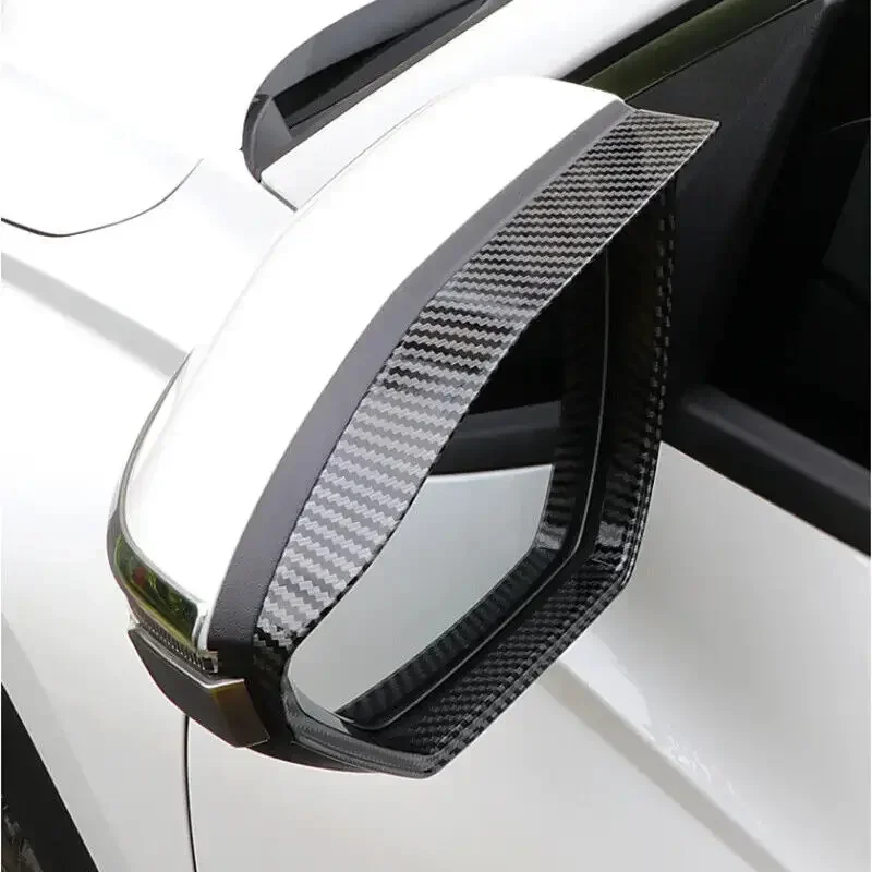 For Hyundai Tucson 2021 2022 2023 Car Rearview Side Mirror Rain Eyebrow Shield Cover Frame Sticker Protector Exterior Carbon