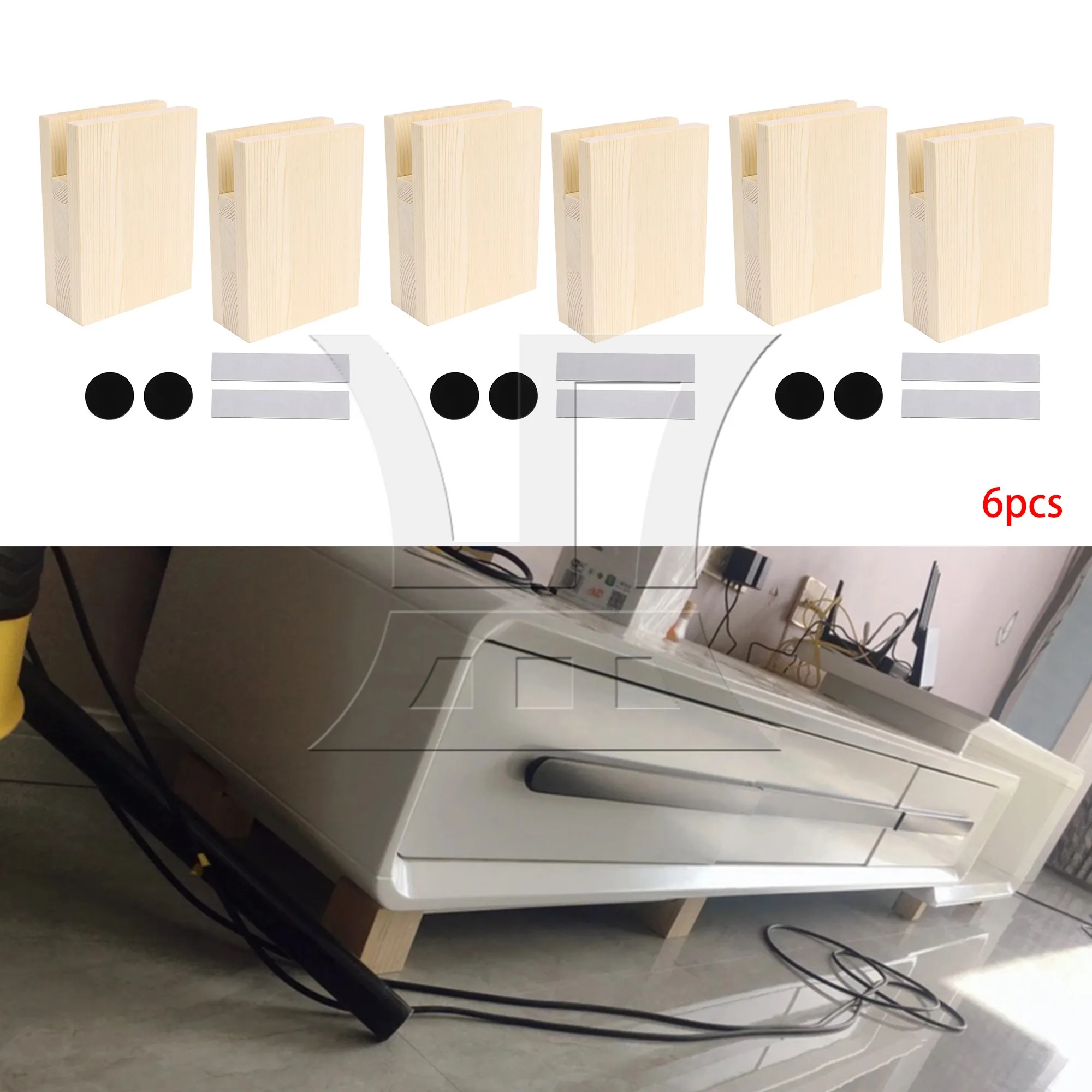 bqlzr-家具高さ向上フットマット-6-個、10x10x2cm、コーヒーテーブルに適しています