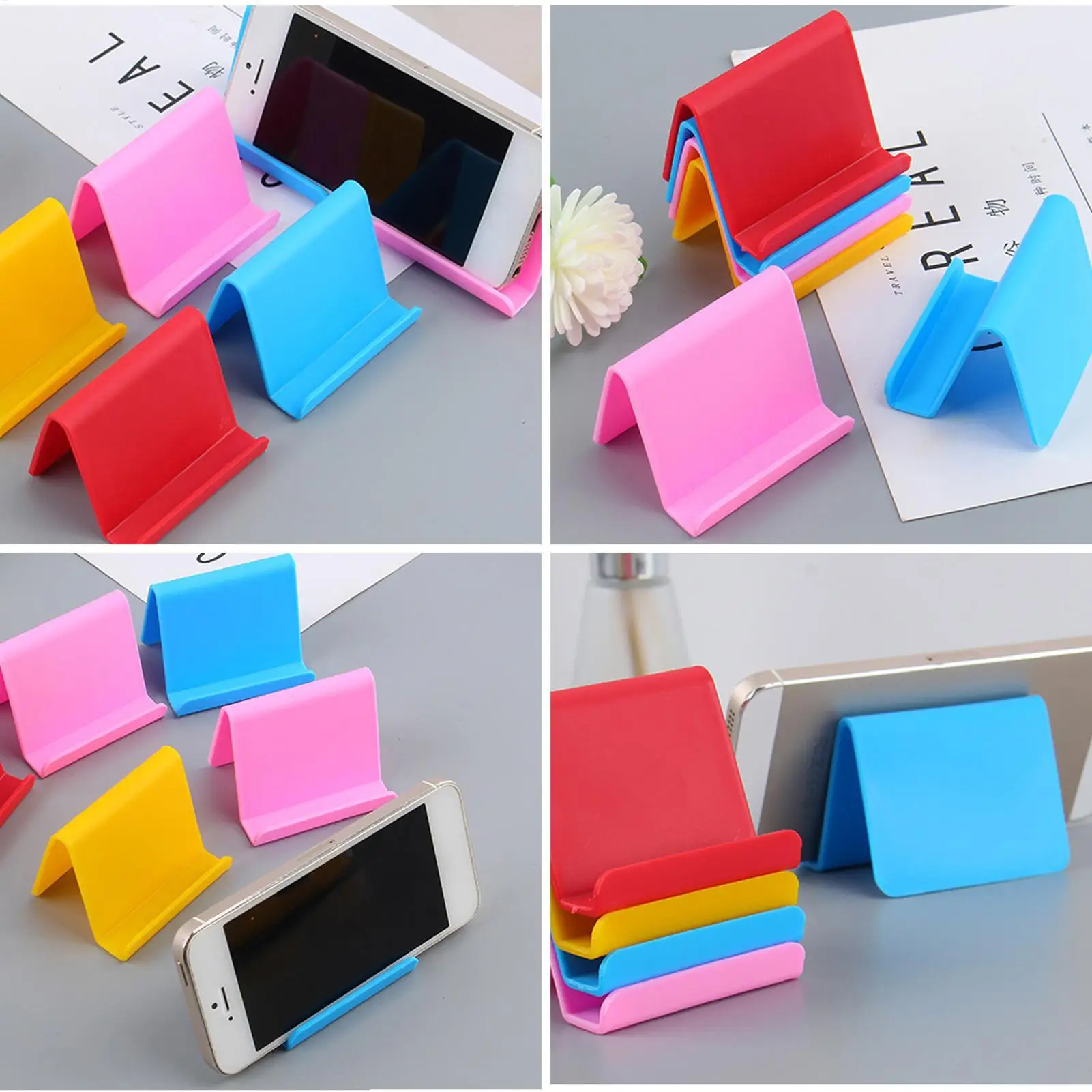 

Mobile Phone Holder Desktop Lightweight Phone Holder Stable Humanized Design Non Slip Base Table Holder for Girls Boys Watching