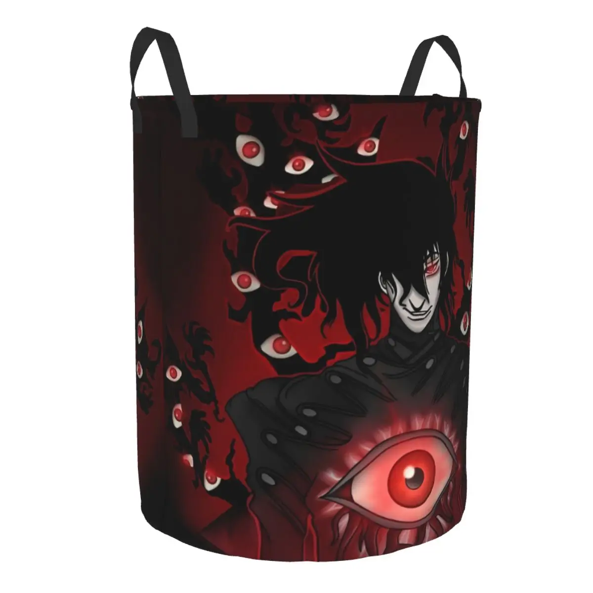 Anime H-Hellsing Japane Manga Laundry Basket Collapsible Clothes Hamper for Nursery Kids Toys Storage Bag