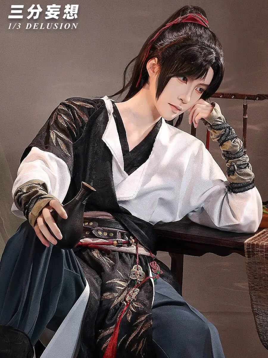 2026 جديد Wuxia تأثيري الحصان الوجه تنورة زي الرجال القديمة Hanfu مجموعة كاملة الصينية الساخنة لعبة حيث يلتقي الرجال المبارز Hanfu #2