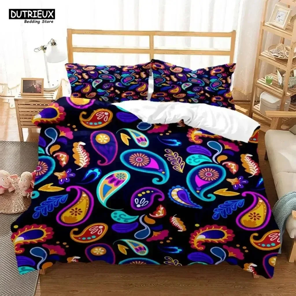 

3D Print Paisley Ethnic Style Comfortable Duvet Quilt Cover Pillowcase Bedding Set Children Bedroom Decoration Home Textile