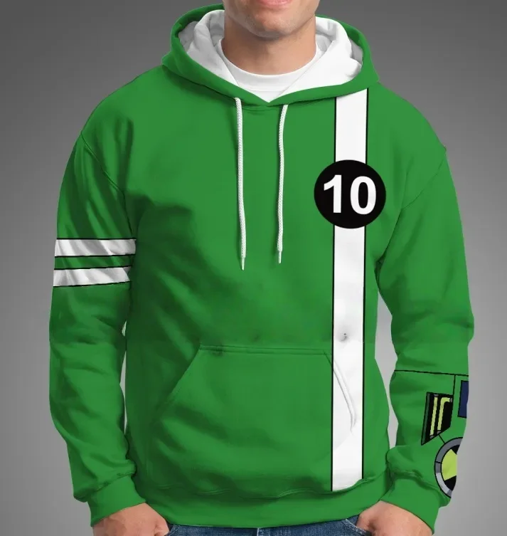 أنيمي Omnitrix Ben10 تأثيري هوديي النساء الرجال Harajuku البلوز بنين بنات Y2K الشارع الشهير الهيب هوب البلوز مقنعين سترة