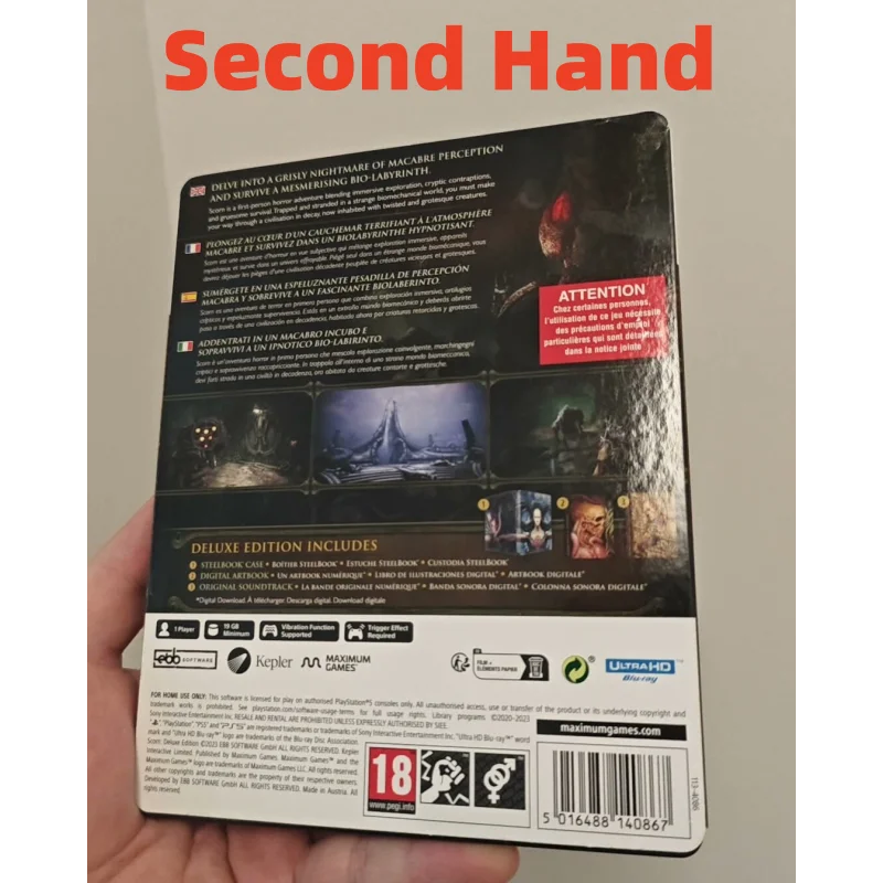 PS5 لعبة مستعملة CD SCORN Deluxe Edition Iron Box Game Card Playstation5 PS5 SCORN #3