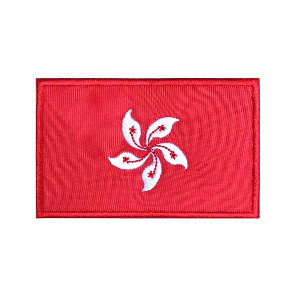 Parche brazalete bandera Hong Kong – Insignia bordada táctica velcro - imagen 2
