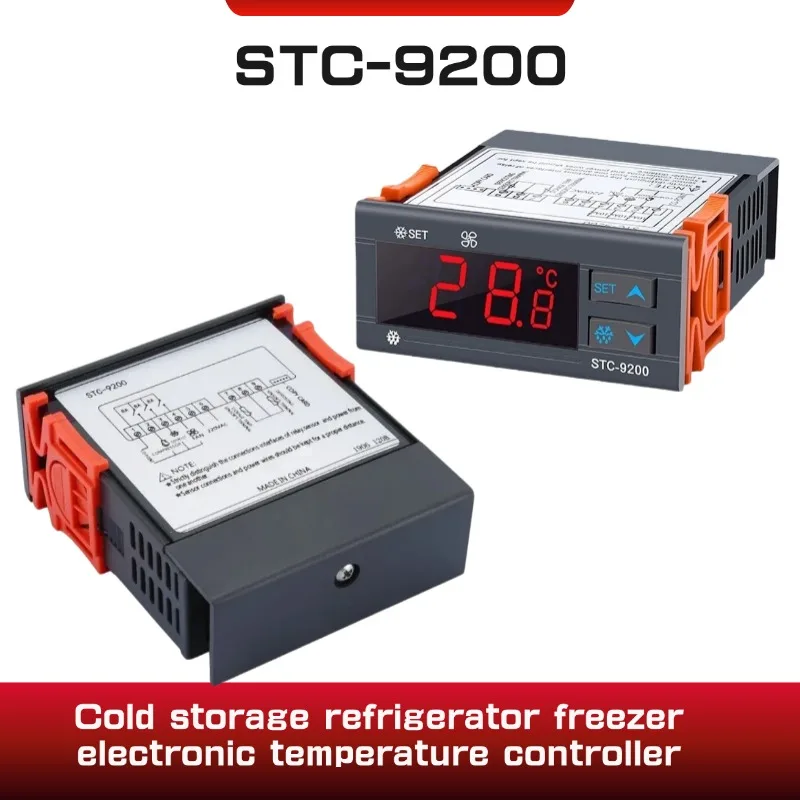 

STC-9200 цифровой регулятор температуры термостат 220 В регулятор терморегулятор с функцией сигнализации вентилятора размораживания охлаждения