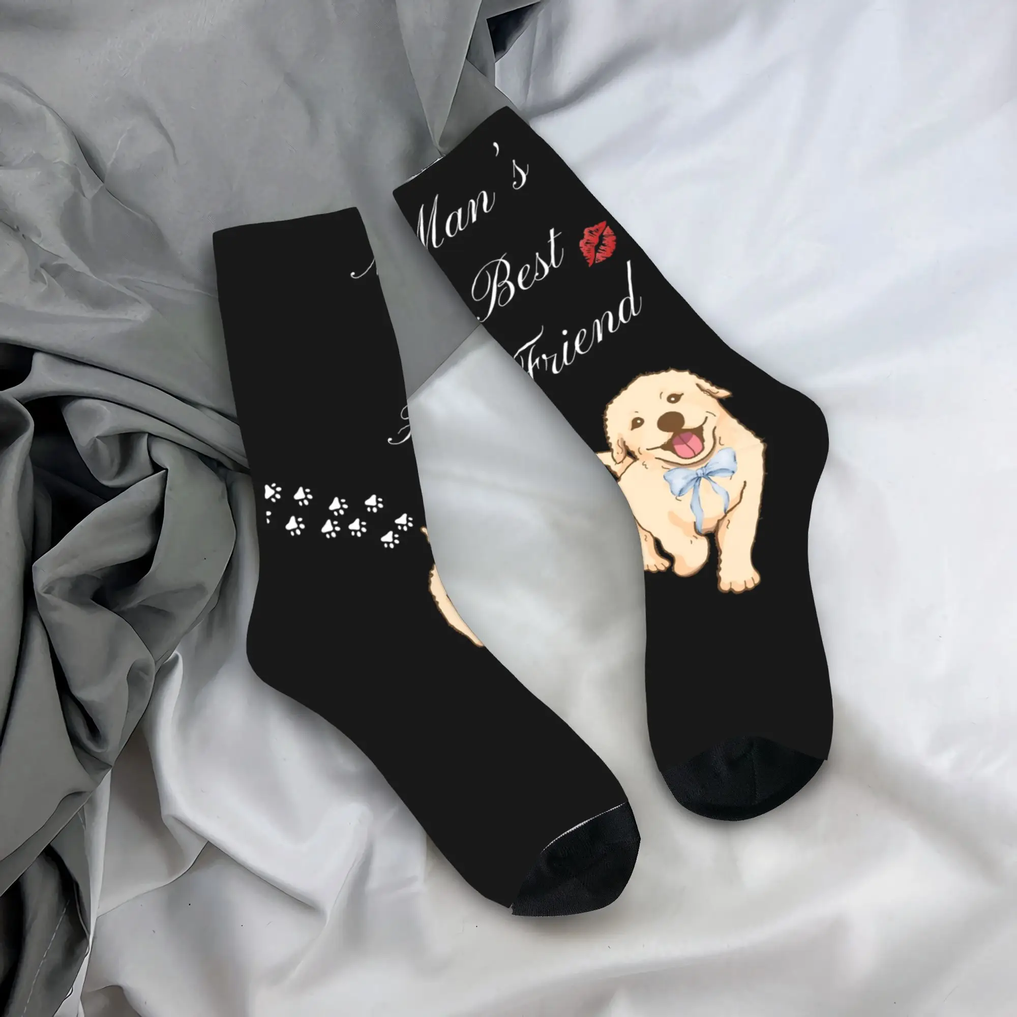 Melhor amigo do homem sabrina carpinteiro meias das mulheres dos homens meias harajuku primavera verão outono inverno meio tubo meias