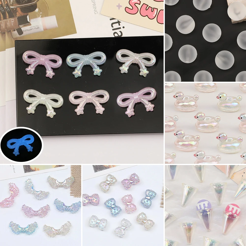 

Cordial Design 100Pcs DIY Acrylic Beads/Bag Hanger Accessories/Various Shape/Jewelry Findings & Components/Print Aurora Effect
