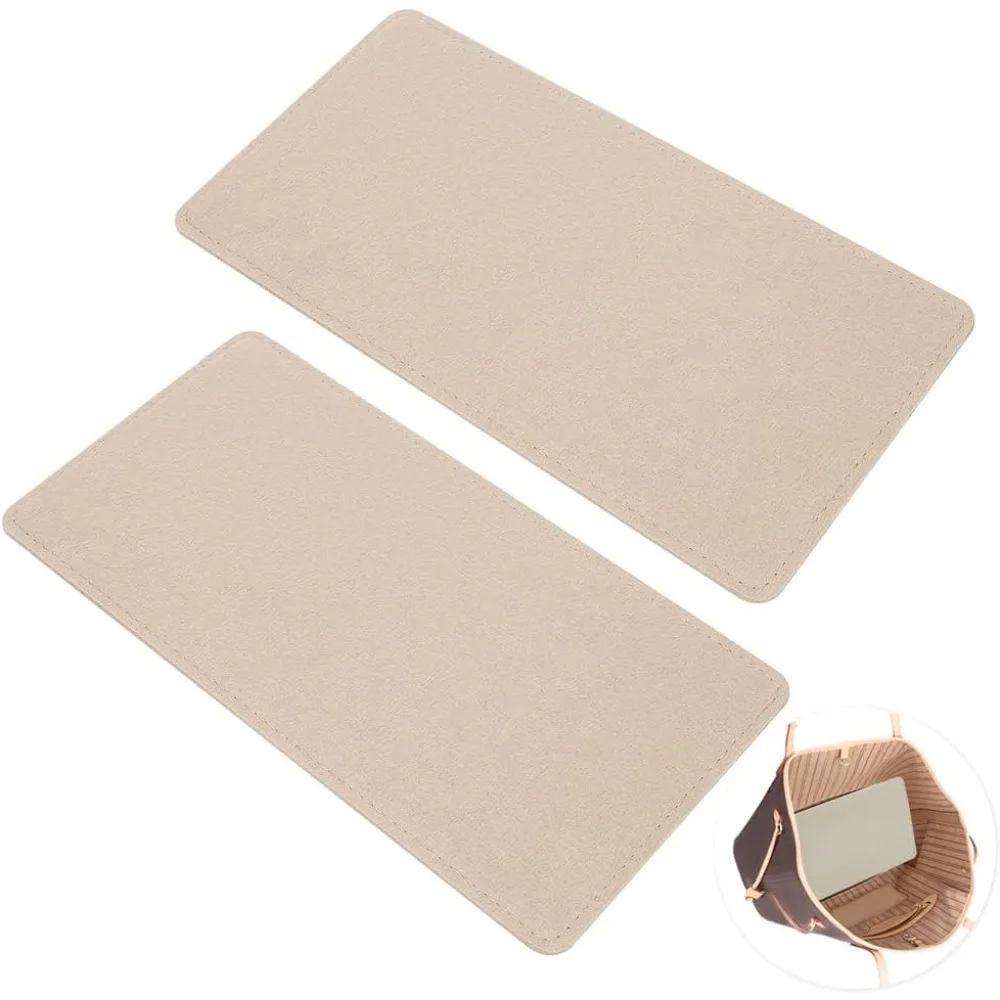 2pcs Felt Bag Base Shaper, 13.7 x 7 Inch Insert Bag Bottom Camel Purse Bottoms Rectangle Bag Liner Board Bag Bottom Shaper