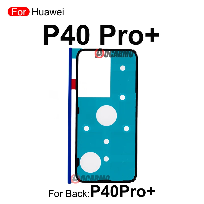 Pegatina de puerta trasera para Huawei P10 P20 P30 P40 Lite 5G P40Pro + P50 Pro P60 cinta adhesiva de cubierta trasera pegamento P30Pro P40Pro reemplazo