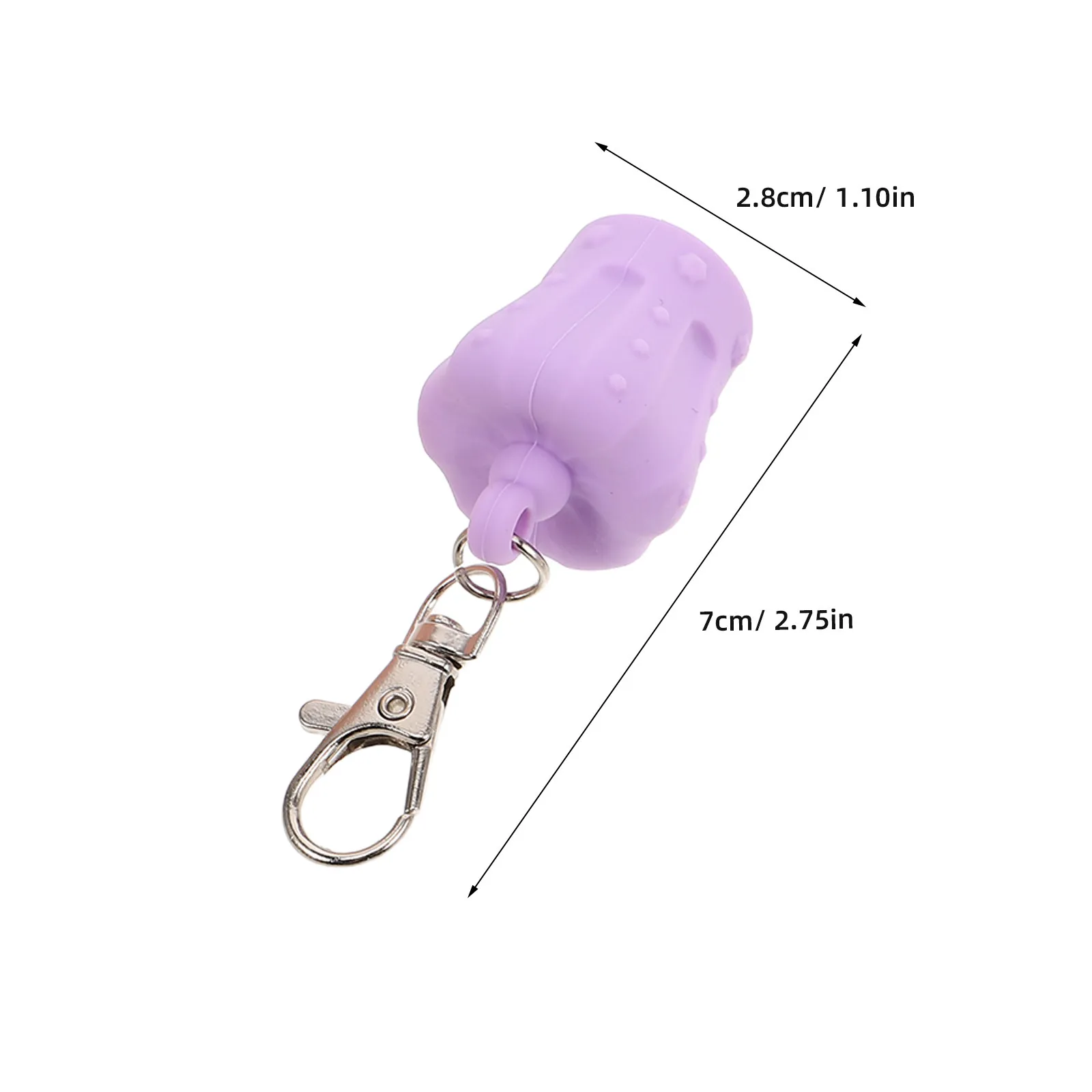 4Pcs Silicone Lip Gloss Holder Keychain Reusable Replacement Caps Leakproof Portable Clip for Lip Balm Tubes Key Caps