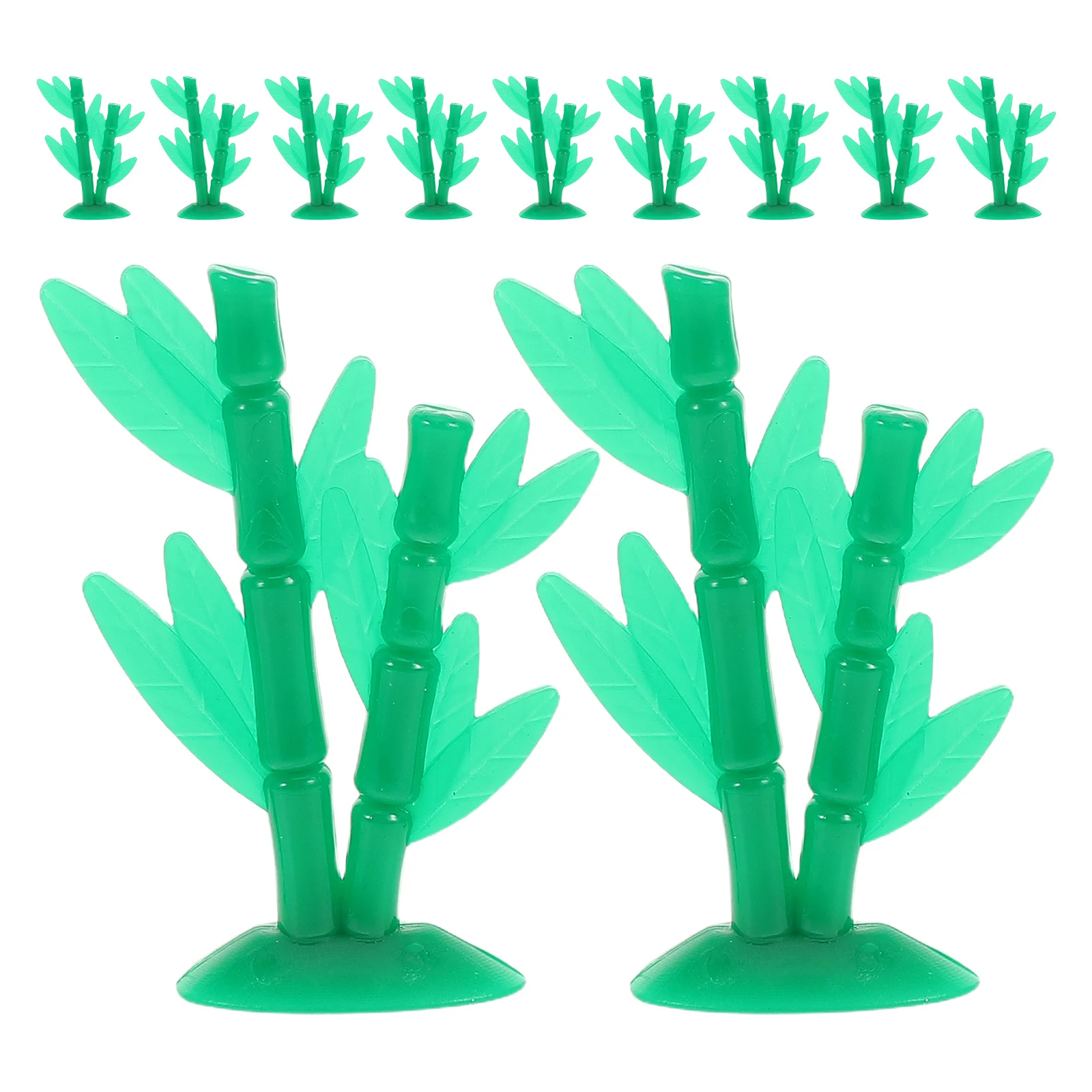 

50 Pcs Mini Bamboo Trees Micro Landscape Decor Artificial Plants Plastic Model Sand Table Child Toys Indoor Outdoor Scene Setup