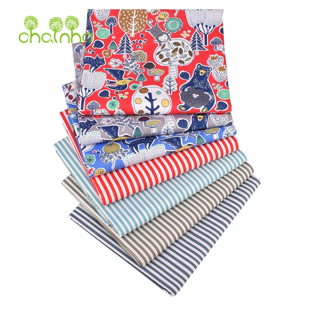 

Chainho, хлопчатобумажная ткань саржевого переплетения с принтом, материал для шитья своими руками, ткань в стиле пэчворк, 7 видов мультфильмов, 2 размера, 15C282