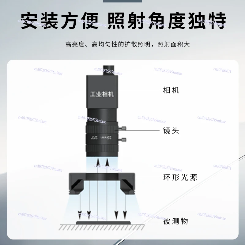 Visual inspection Highlight ring light source Industrial machine White light High angle high definition CCD Automation