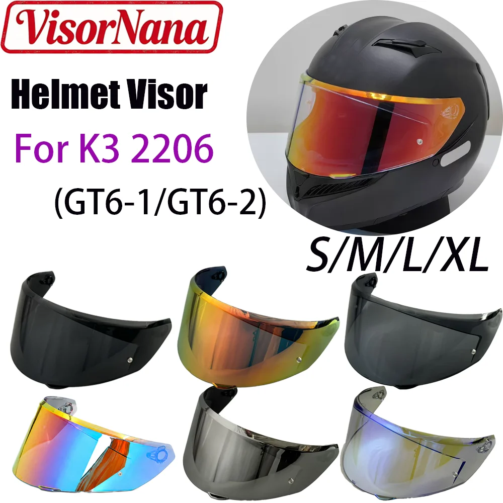 Helmet Visor for NEW AGV K3 DOT(E2206) Motorcycle Helmet Lens Glass Windshield Shield Viewfinder Goggles Screen Mica Accessories