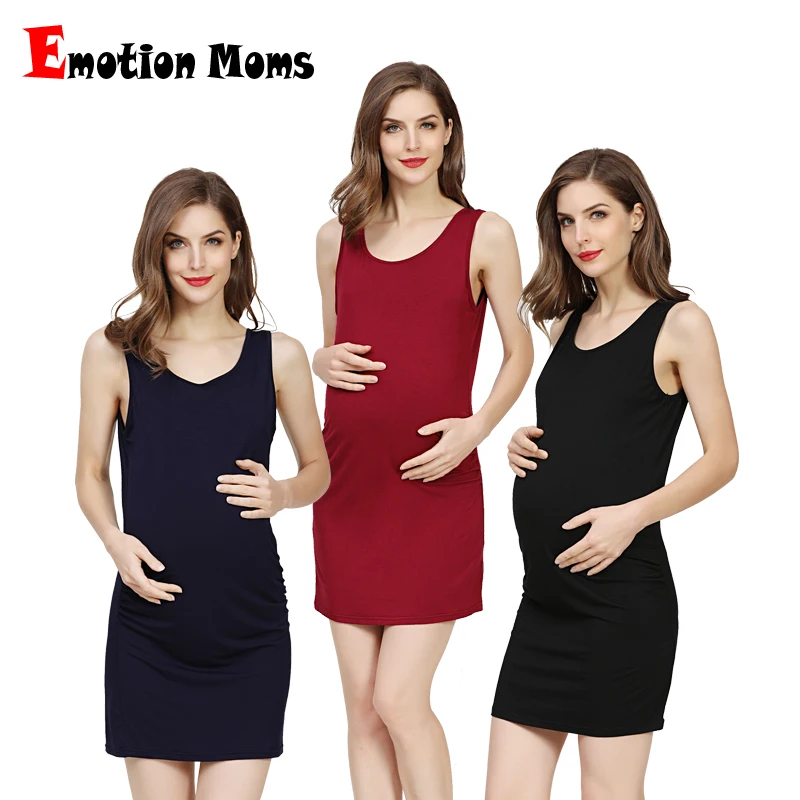 

Summer Sleeveless Pregnant Dress Maternity Mama Knee-length Dress Pregnancy Clothes Casual Summer Stripe Cotton Dress