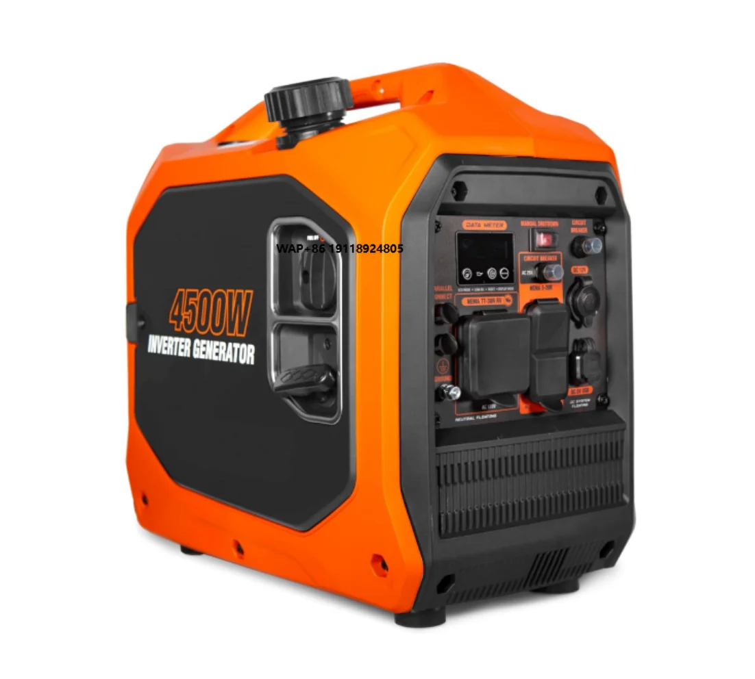 4000W 5KW Silent Single Cylinder Generator 220v 50hz Remote Start  Four Stroke Air-Cooled Inverter Generators for Home