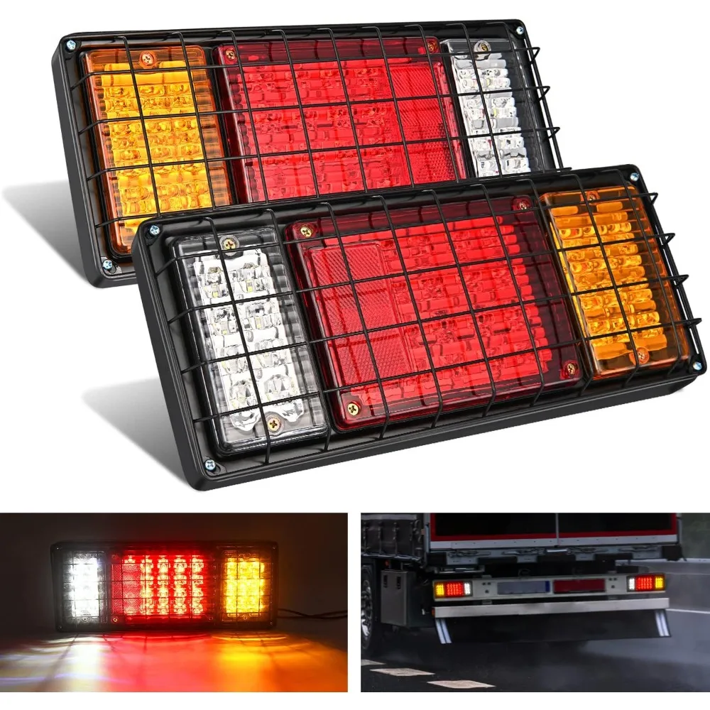 

Nilight Trailer Tail Light Kit LED Running Brake Lamp Turn Signals Reverse light Trailer Pickup Lorry Turn Truck Indicator Light