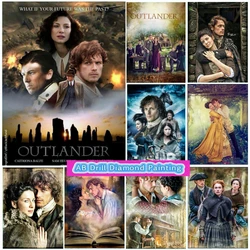 Outlander Classic TV Series 5D AB Drills Diamond Painting Fantasy Movie Caitriona Balfe Picture Cross Stitch Mosaic Home Decor