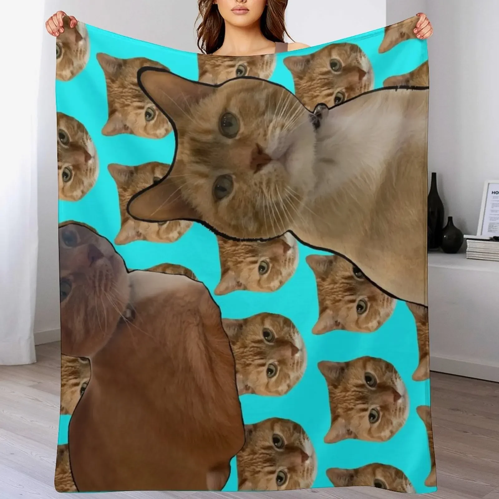 Field of Ginger Cats Named Steve Throw Blanket Air Conditioner Soft Blanket for Office Home