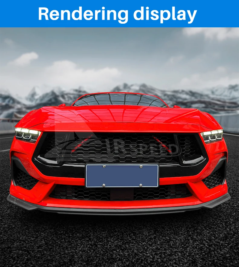 1 paar Auto Kühlergrill Trim Streifen Für Ford Mustang GT Dark Horse EcoBoost 2024 2025 Wrap Sport Styling Dekoration zubehör – Detail 6