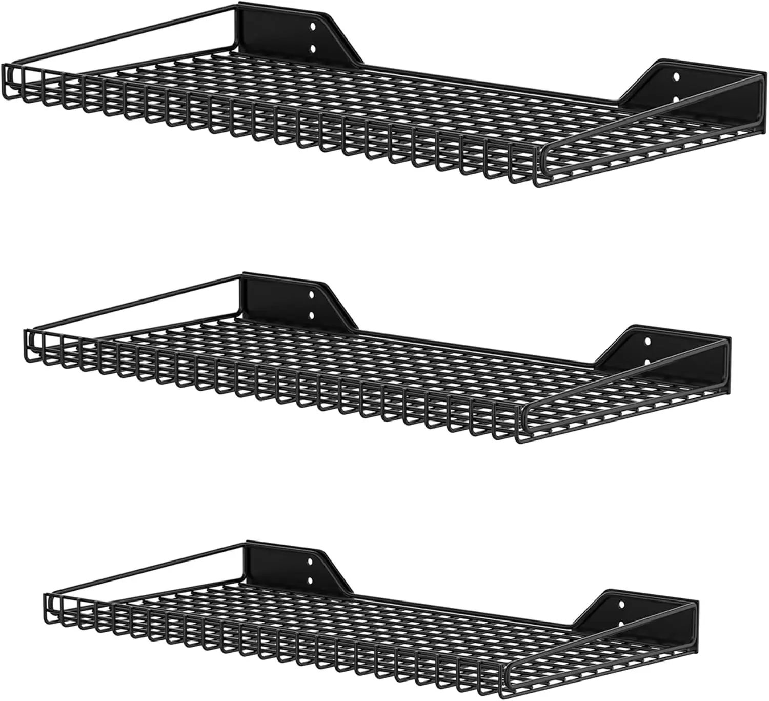 

Настенные полки для хранения, разноразмерные плавающие полки для гаража, кладовой и прачечной, сверхпрочные настенные полки с высокой нагрузочной способностью