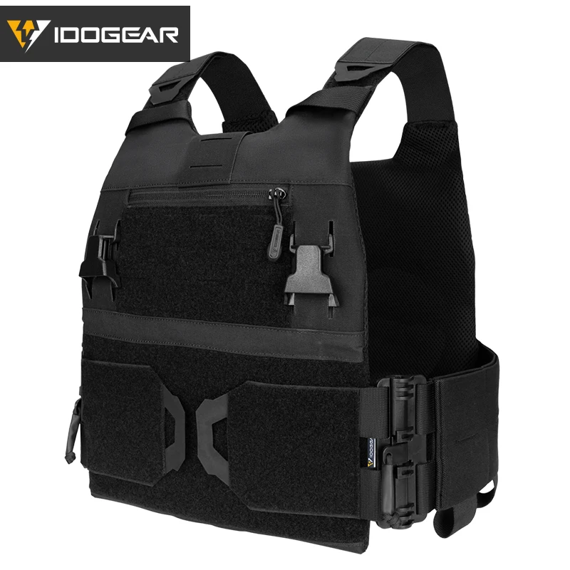 IDOGEAR Tactical FCSK 3.0EX Plate Carrier MOLLE Lightweight Vest The Slickster With inner Plates Low visibility Vest 3320