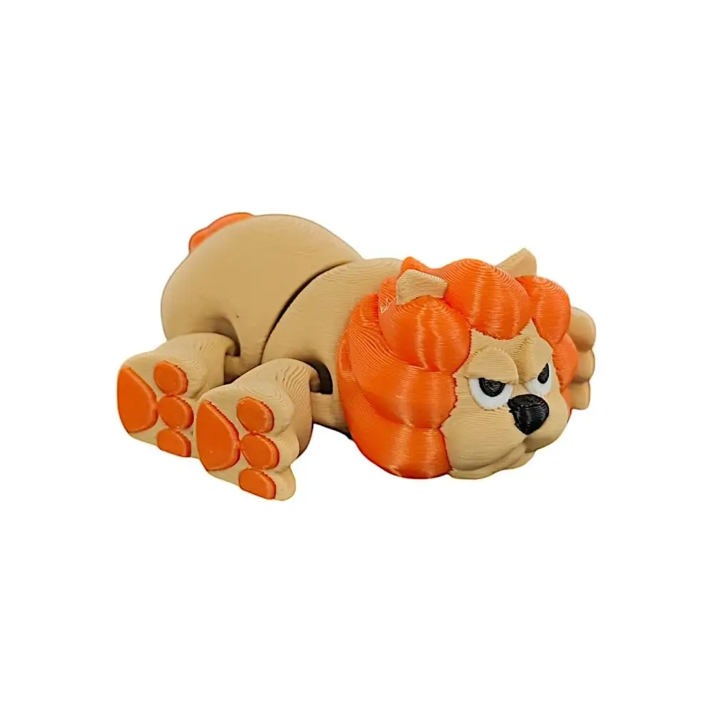 Movable Joints Lion Ornament Cartoon Handicraft 3D Printed Lion Model Figurine Realistic 3D Printed Lion Toy Kids