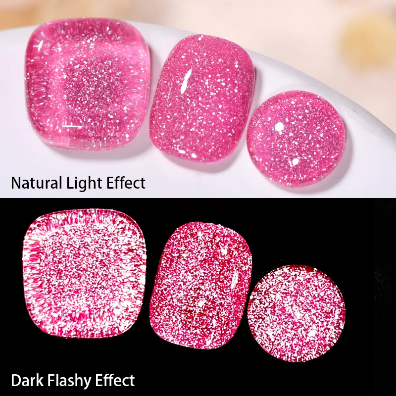 UR SUGAR 15ml Neon Reflective Glitter Gel Nail Polish Super Flash Sparkling Semi Permanent UV/LED Painting Gel Polish Manicure