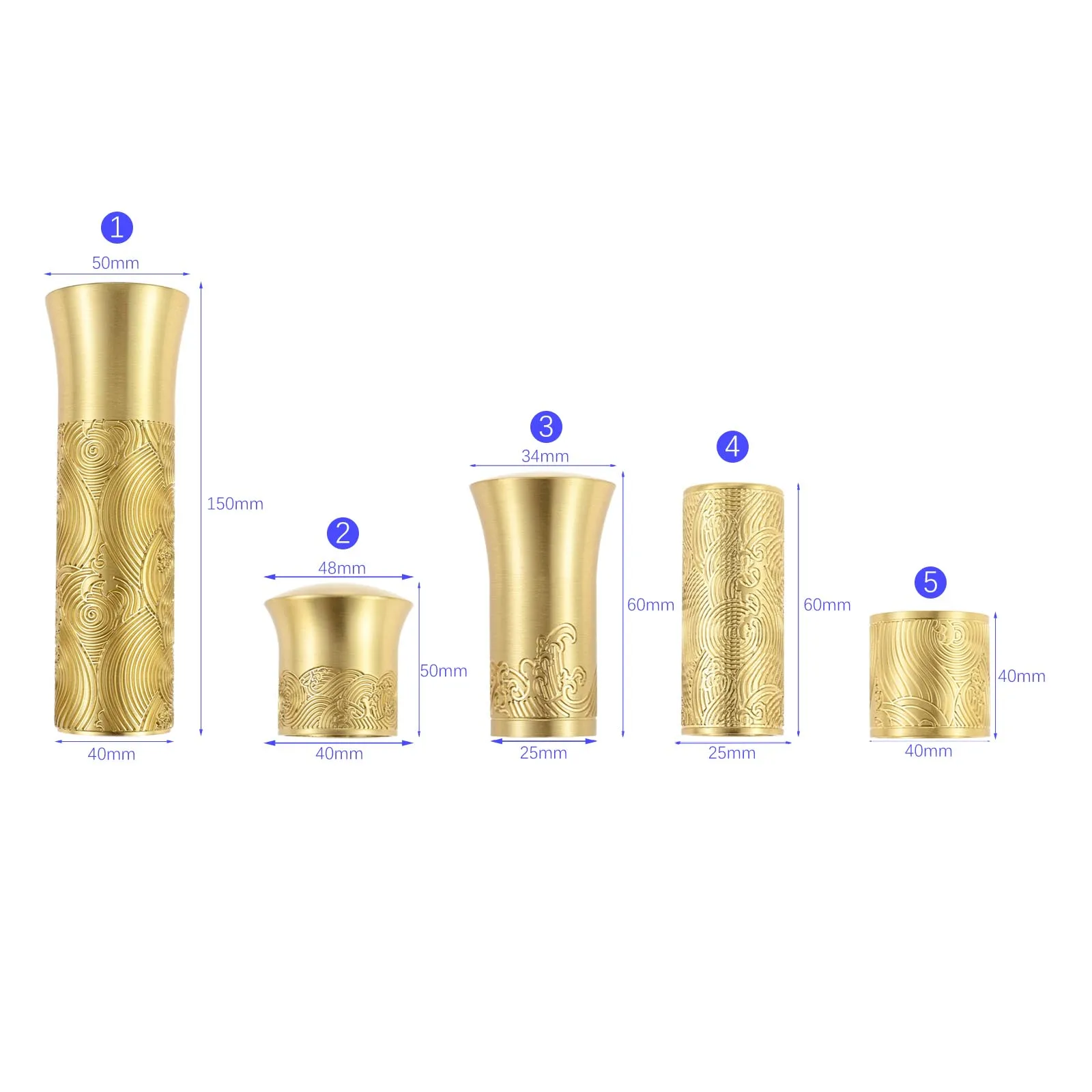 1 pezzo Coprigambe per mobili in oro Piede Punta in rame massiccio Ottone spazzolato Divano Tavolo Gambe per sedie Protezione inferiore Tappetino sicuro Decor