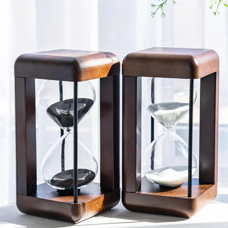 

ABLJ Large Premium Walnut Hourglass,60 Minutes Sand Timers,Hour Glass With Sand Timer For Gift,Hourglass Decor For Desk