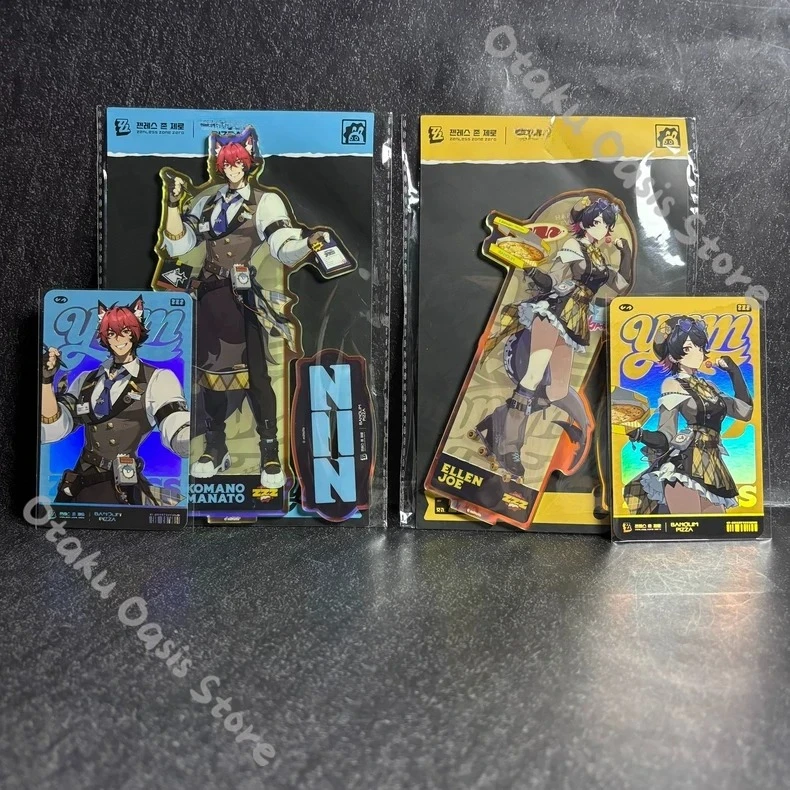 Zenless Zone Zero Komano Manato Ellen Joe Cosplay Acrylic Figure Standing Plate Official Collection Card Korean Pizza Series