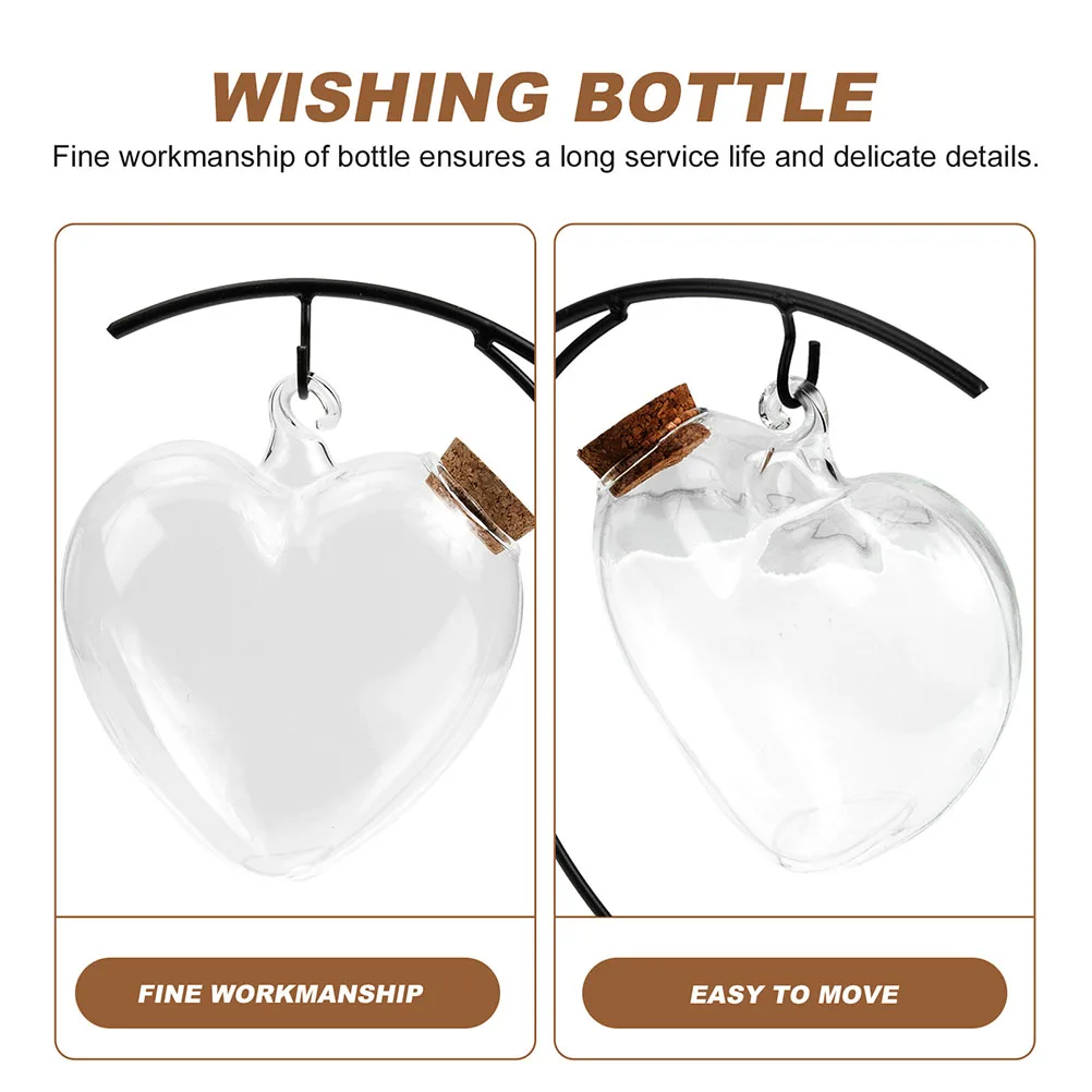 

Wishing Bottle Glass Microlandscape Transparent Decorative Empty Vase Plant Container Star Storage Craft Display