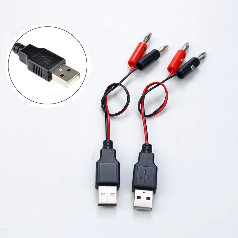 

1PCS USB male to 4MM Banana Plug Test Lead USB Socket to Banana Plug A male Charging Cable Connection Conductive Wire