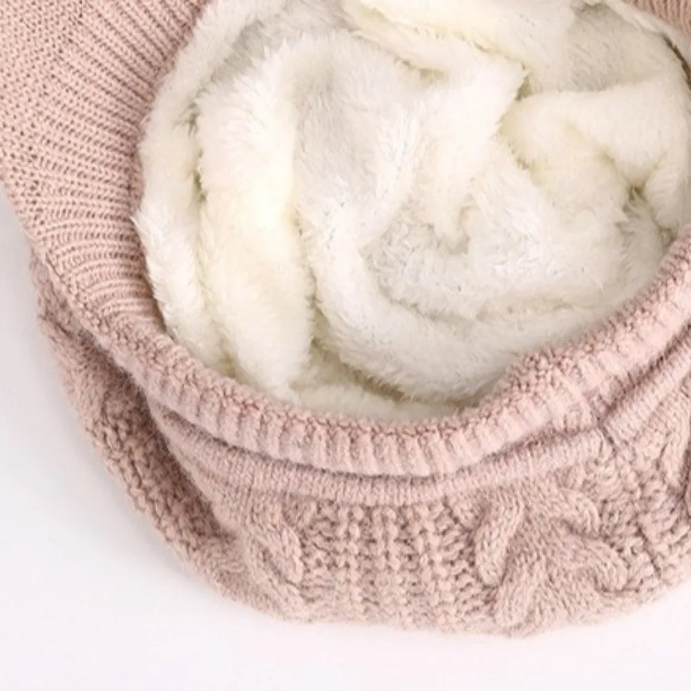 قبعة شتوية نسائية سميكة غير رسمية من الصوف الدافئ على شكل لسان البط مقاومة للرياح لحماية الأذن قبعة حياكة في الهواء الطلق #5