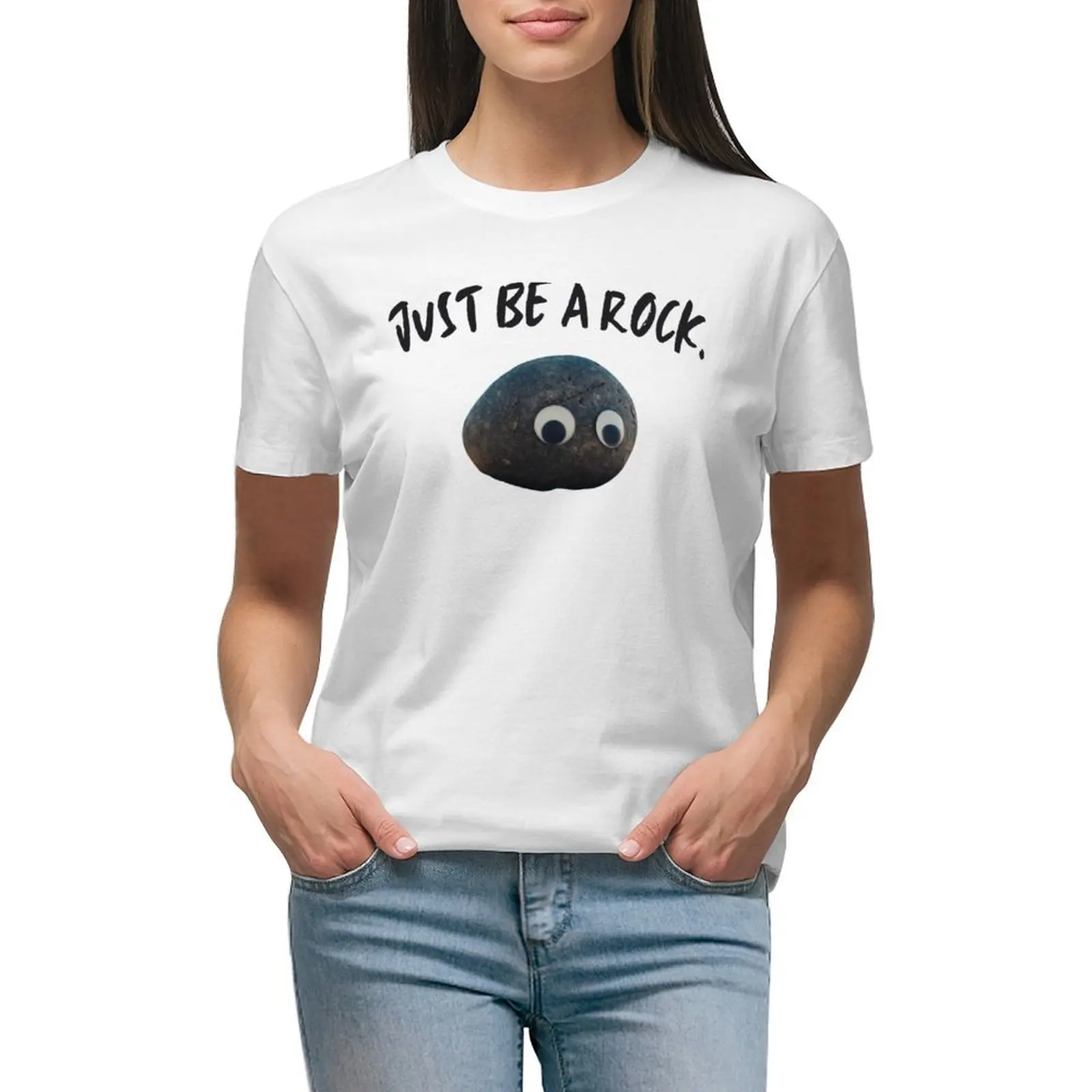 

Just be a rock. T-shirt shirts graphic tees female summer clothes Top Women