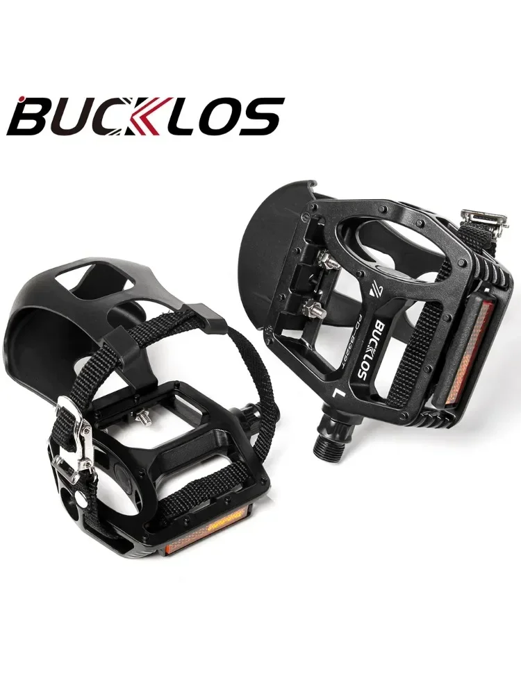 AliExpress BUCKLOS Dynamic Bike Pedals Aluminum Alloy Bicycle Spin Pedal Non-slip Indoor Exercise Bike Pedals Bicycle Toe Clip Pedal