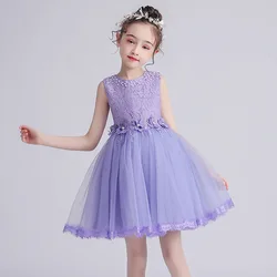 Girl's Princess dress Children's Day Birthday Party Lace Bubble skirt Summer style Dress