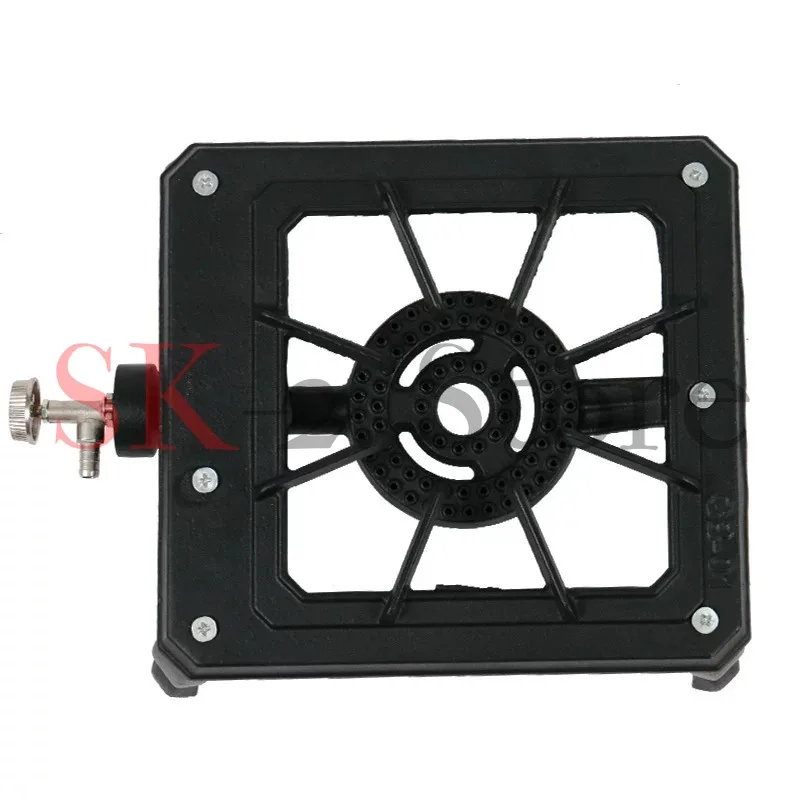 Cast Iron Portable Camping Stove, Multi Burner Butane Propane Gas Cooktop for Outdoor BBQ Hiking Picnic