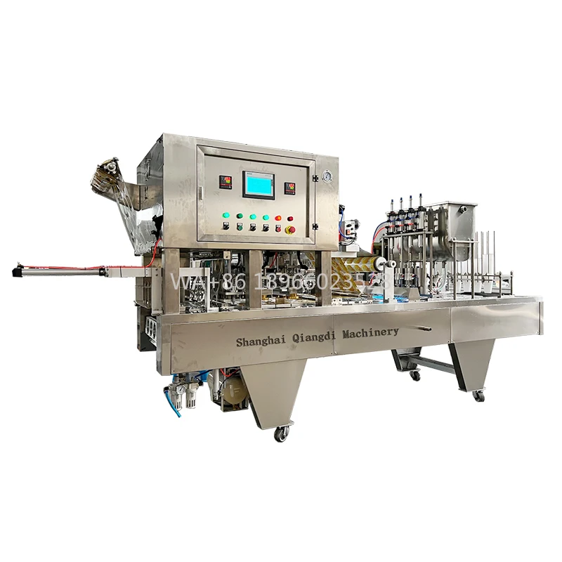 التلقائي الخطي الزبادي التوفو هلام الحاويات كوب ملء ختم آلة التعبئة والتغليف #1