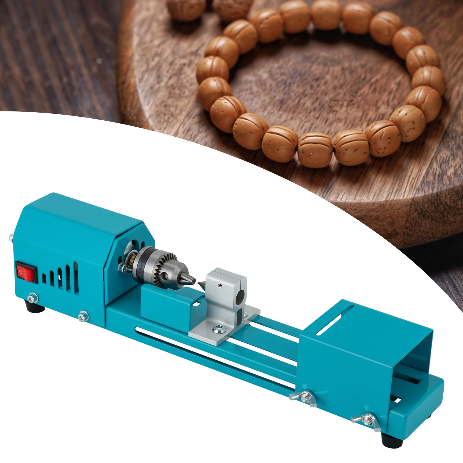 

Compact Lathe Machine with 96W Motor, Multi-Function, Adjustable Speeds, Space-Saving Design