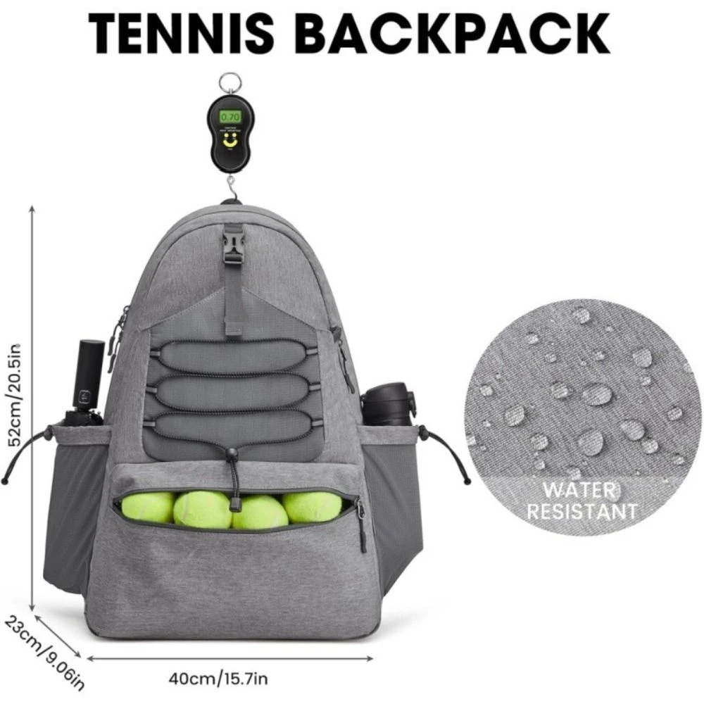 Super Large Capacity Tennis Racket Bag Adjustable Waterproof Tennis Backpack with Shoes Bag Beauty Sports Fitness Bag Women