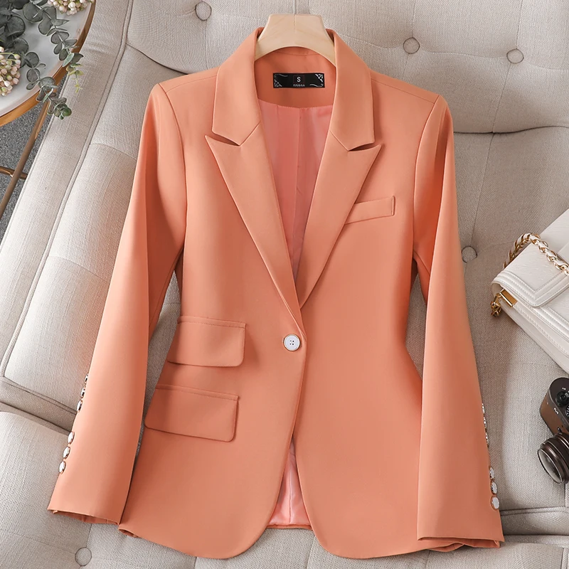 Korean Style Elegant Blazer Jackets for Women New Fashion Long Sleeve Casual Blazer Coats Streetwear Profession Blazer Coats