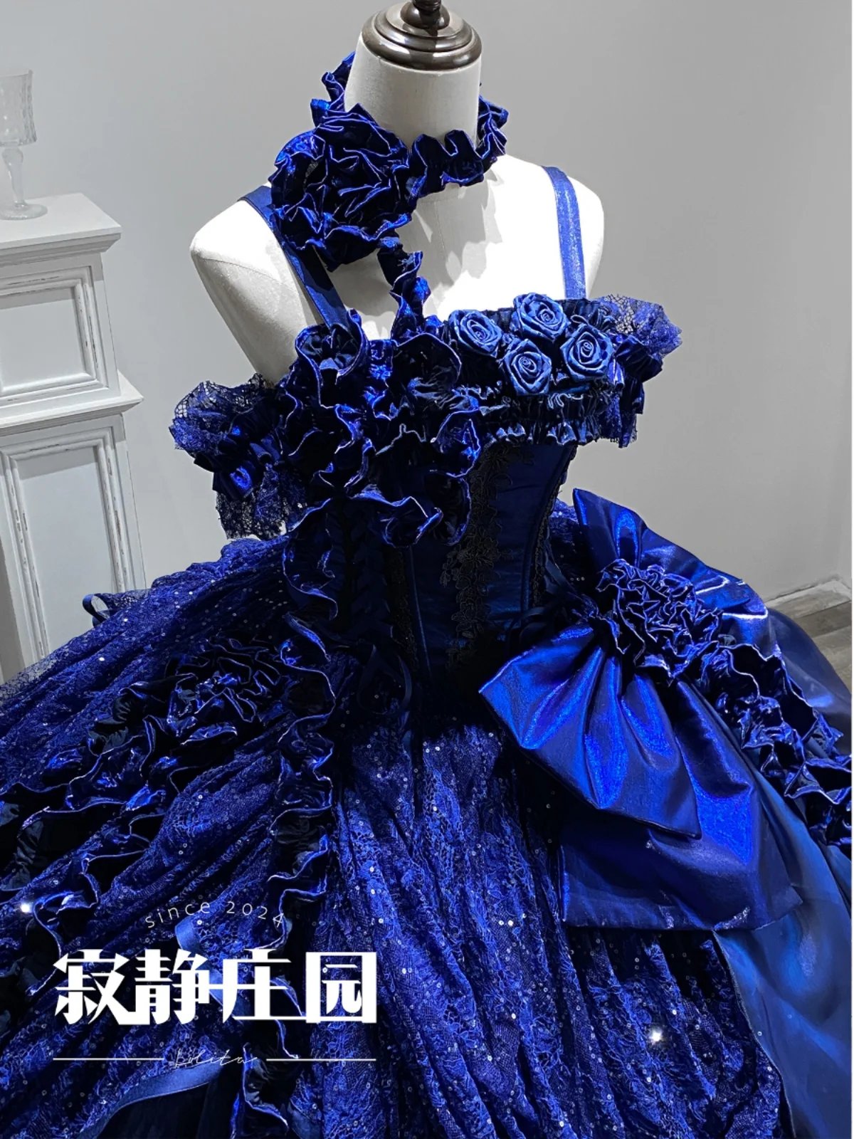 Original Burgundy Lolita Wedding Maxi Dress Woman's Slim-Fit Fishbone Heavy Industry Suspender Evening Dress Jsk Princess Dress