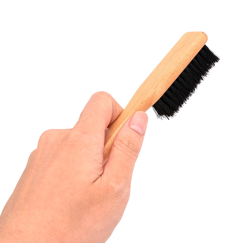 Barber Wood Handle Hairdressing Soft Hair Cleaning Brush Men Shaving Comb Barber Anti-knots Moustache Brush Styling Tools
