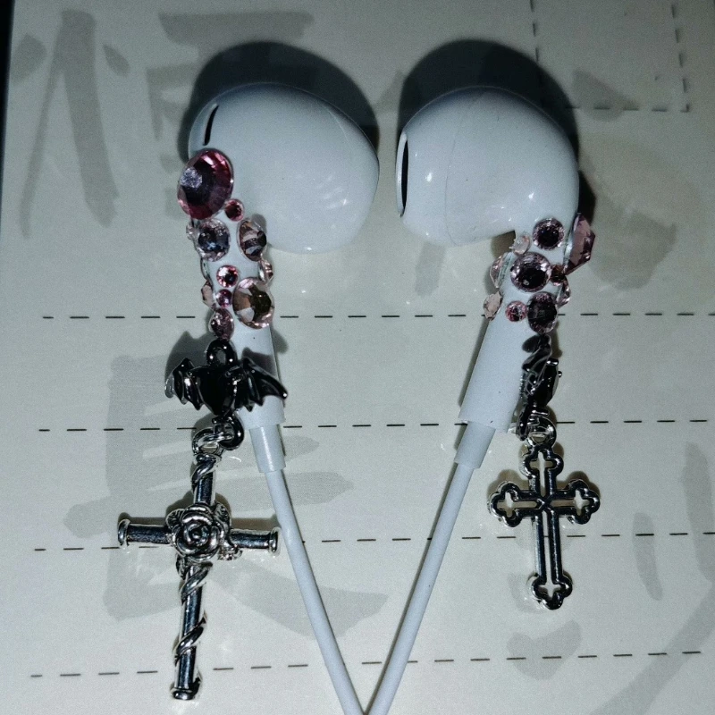 Devil Wings Earphone Decoration Customization Handmade DIY Wired Earphone Accessories Exquisite Gifts Photo Matching Accessories view 2