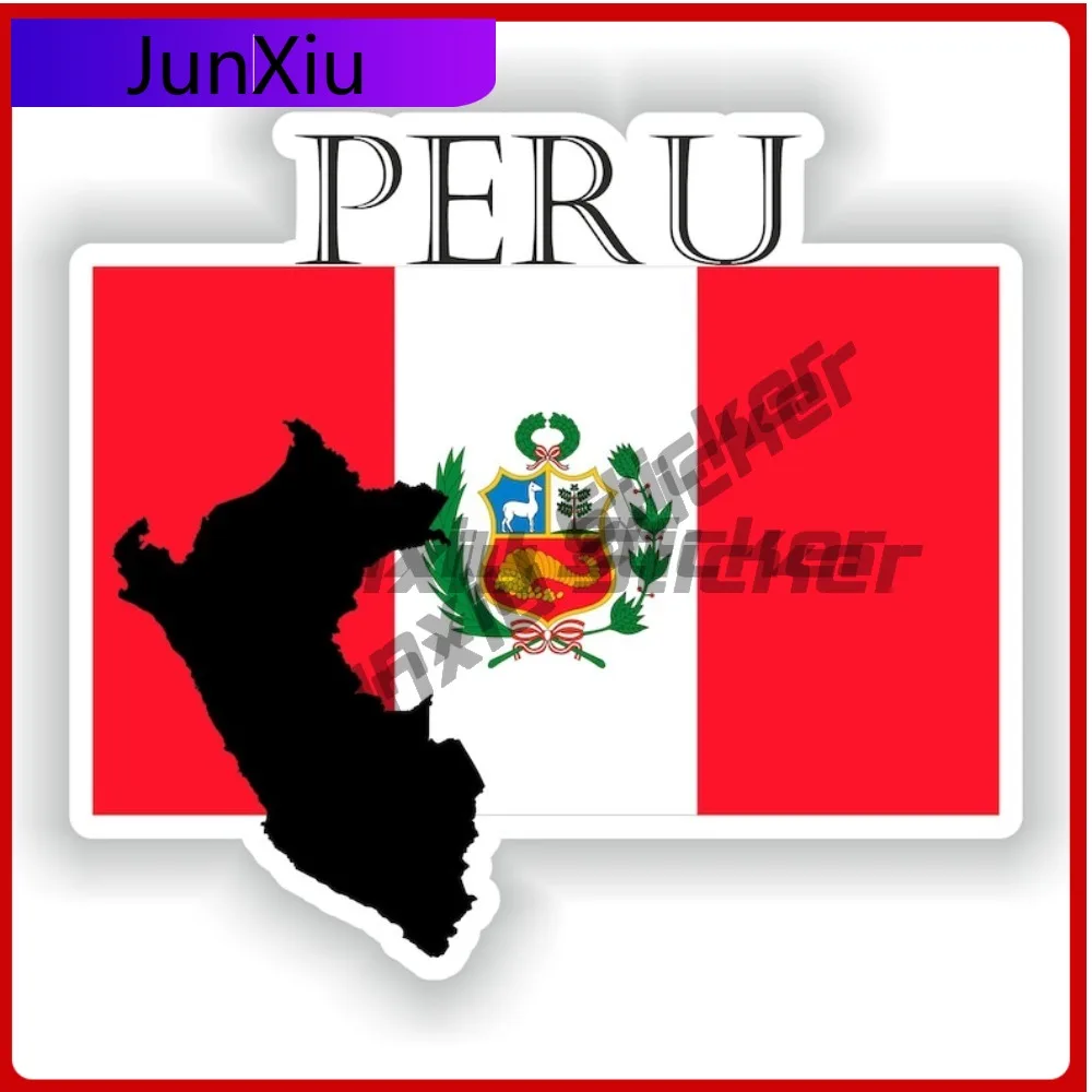 

Peru Symbol Trendy Motorcycle Fade Resistant Decal Decoration Badge Scratch Waterproofing Shape Funny Waterproof Stylish