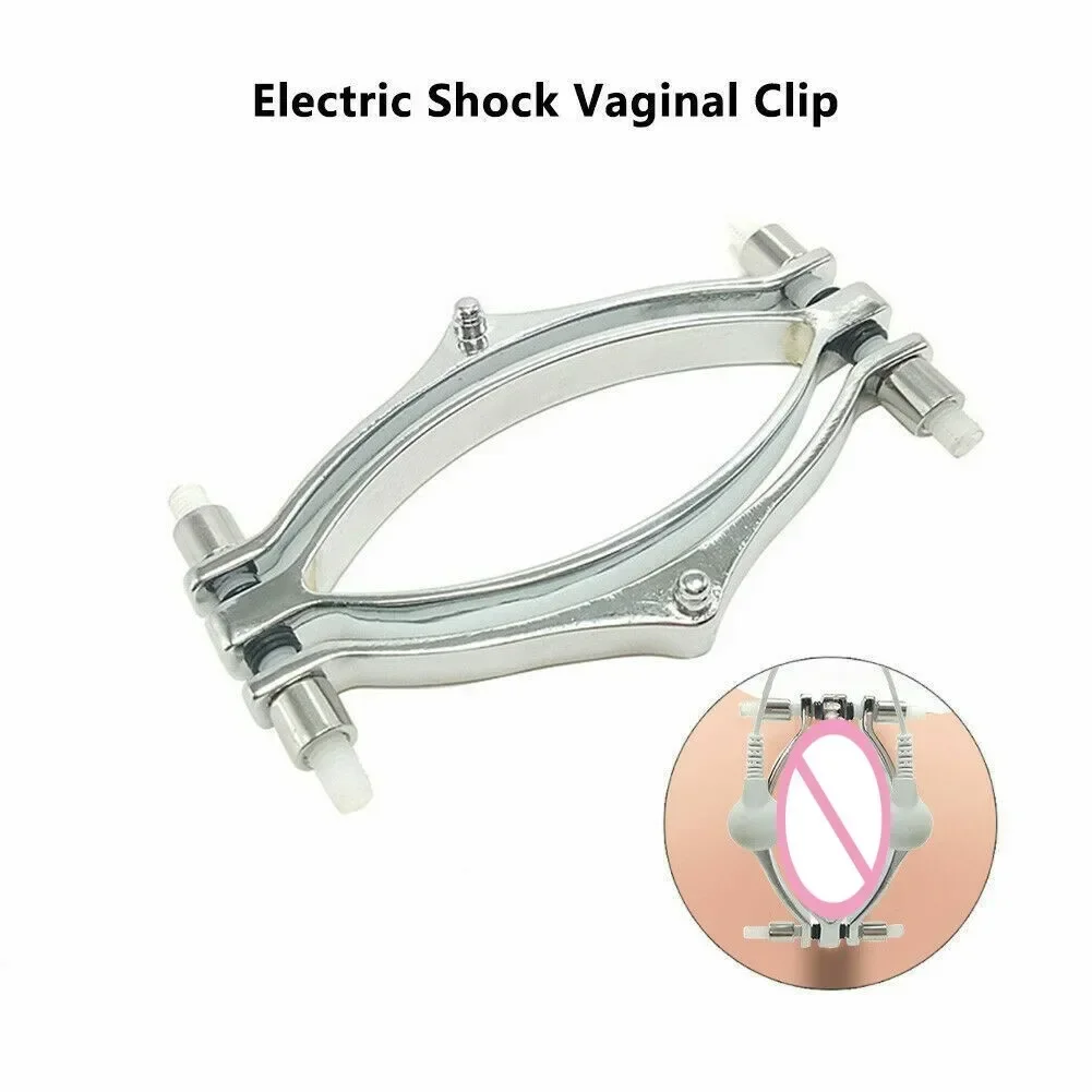 Choque elétrico Labia Clitóris Estimulador Clip, Buceta Maca, Clipe de Treinamento, BDSM Sex Toys, Dilator Vaginal Feminino, Sex Shop