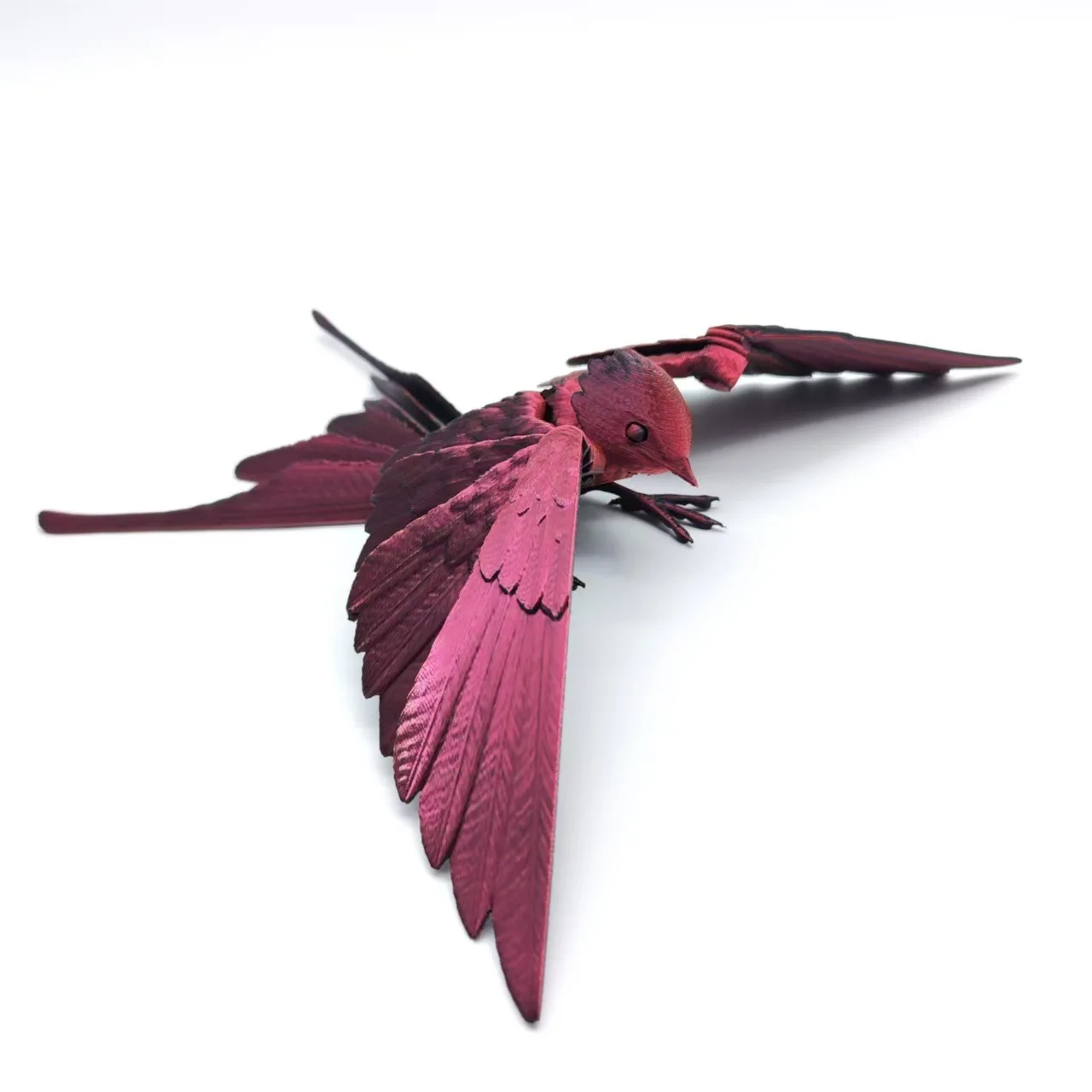 28,5 cm Stampa 3D Giocattolo di rondine con giunti Modello di uccello Sfumatura di colore Pioggia Rondine Bellissimi ornamenti Decorativi Regalo per bambini