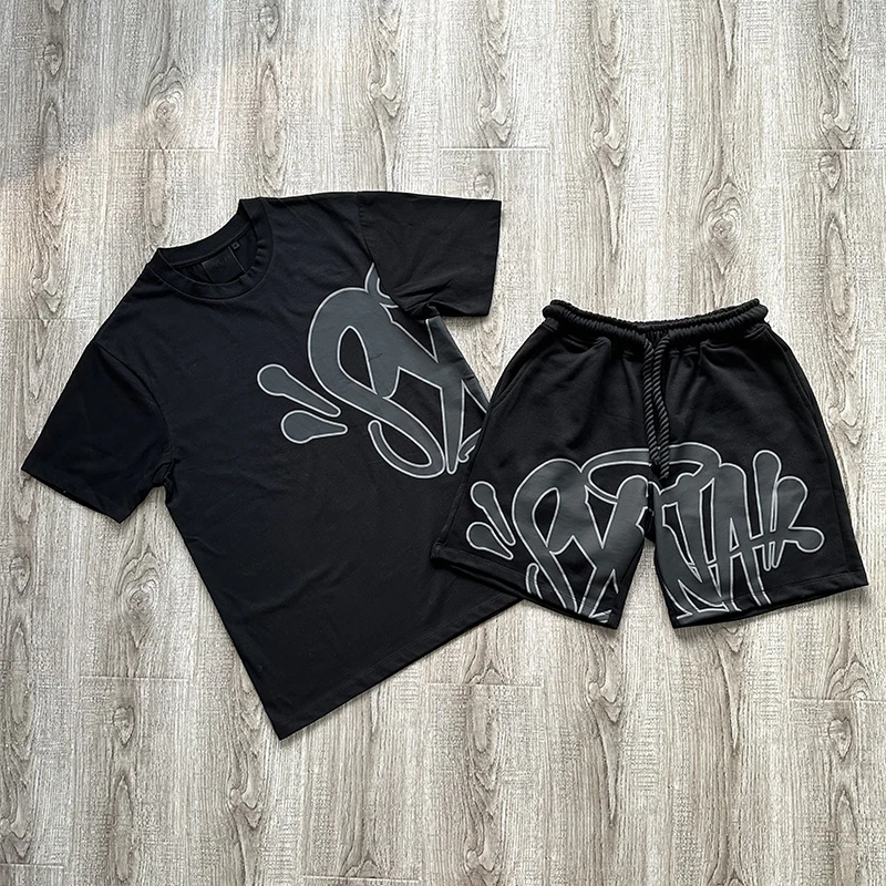 Syna World T Shirts and Shorts Set High Quality Y2K Streetwear Harajuku Luxury Designer Clothes Mens Synaworld Tracksuit Set